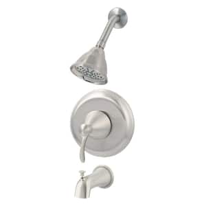 1-Handle Tub and Shower Trim Kit in Brushed Nickel (Valve Not Included)