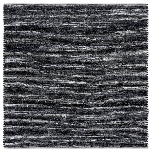 SAFAVIEH Cape Cod 6 ft. x 6 ft. Gray/Black Distressed Gradient Square ...