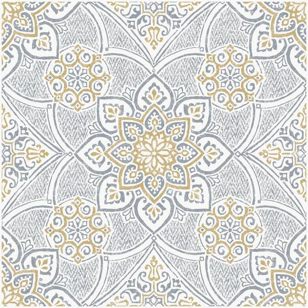 Gray 3 MIL x 12 in. W Water Resistant Jamila Peel and Stick Floor Virgin Vinyl Tiles Set of 20 ( 20 sq. ft. )