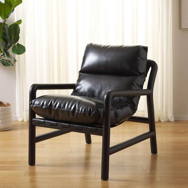 Claxon Black PU Arm Chair