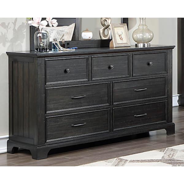 New Classic Furniture Stafford County Walnut 7-drawer 68 in. Dresser