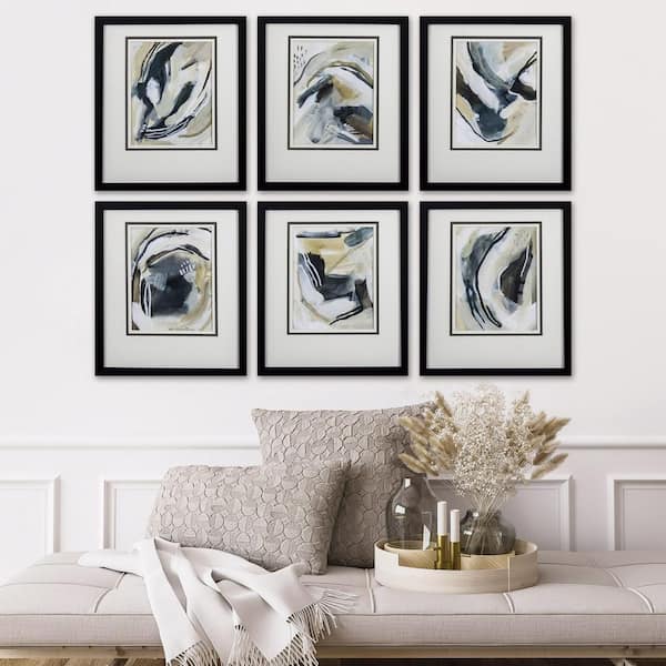 Propac Abstract Set Of 6 Framed Wall Art 16 In X 14 In 7197 The Home Depot