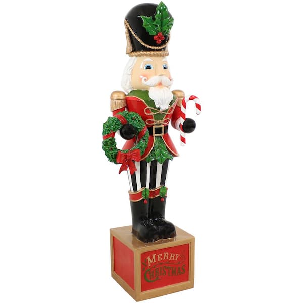 Sunnydaze 48 in. Christmas Nutcracker Indoor/Outdoor Statue