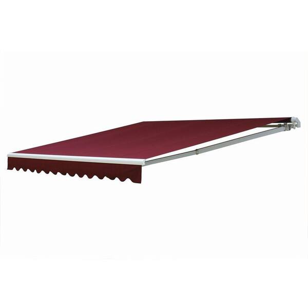NuImage Awnings 20 ft. 7000 Series Manual Retractable Awning (122 in. Projection) in Red