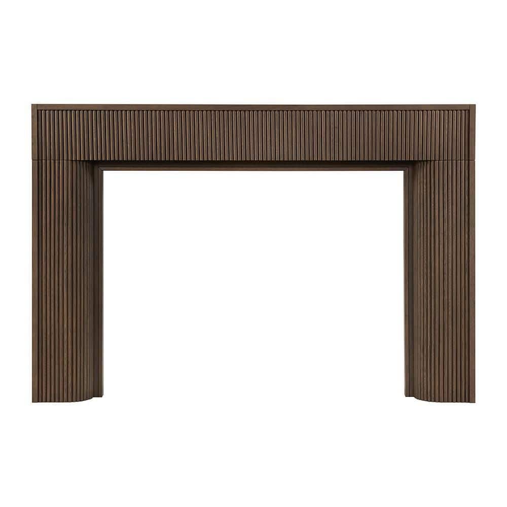Hazel 80 in. x 54 in. Overall Dims Full Surround Fireplace Wood Mantel 56 in. x 42 in. Interior Opening in Umber Stain price history on PriceWatchPro