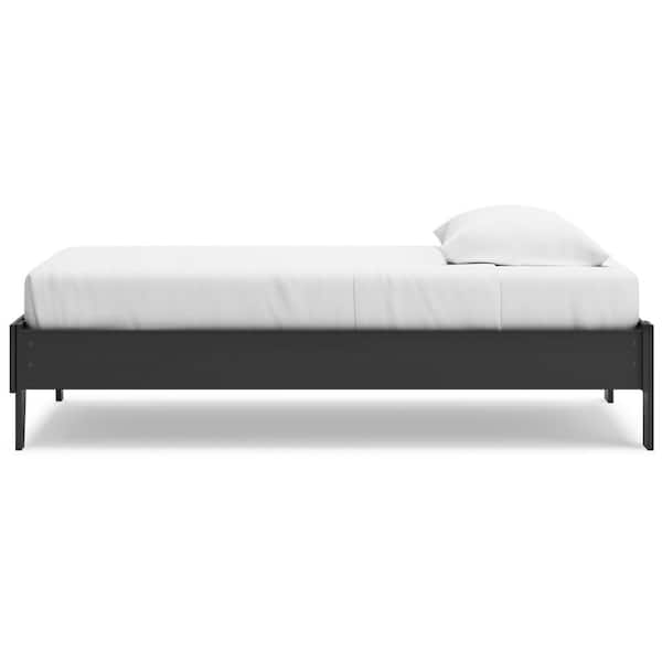 Socalle Black Wood Frame Twin Platform Bed
