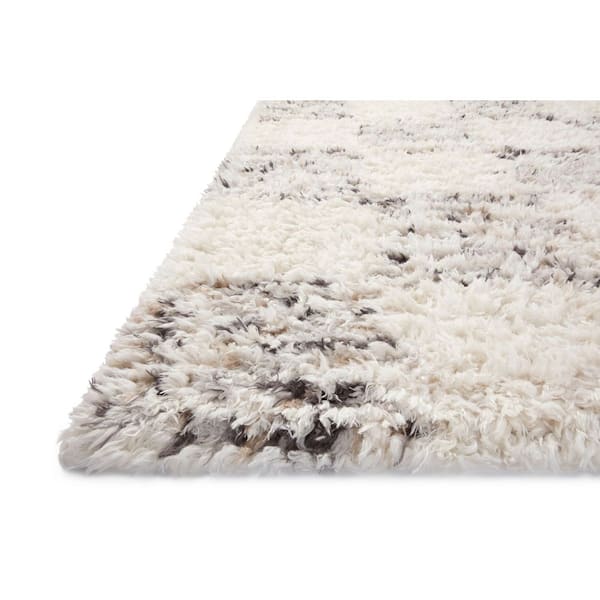 Angela Rose Amira 11 ft. 6 in. x 15 ft. Ivory / Granite Shag Area Rug