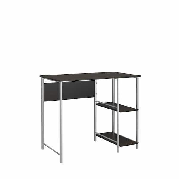 Ameriwood Home Meridian 36 in. Black Oak Student Computer Desk with  2-Shelves DE12900 - The Home Depot