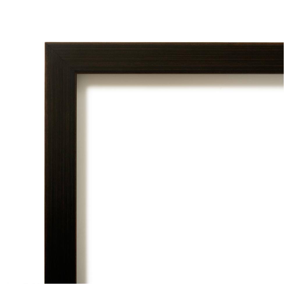 Espresso Brown Wood Framed Grey Metal Magnetic Board 12x12