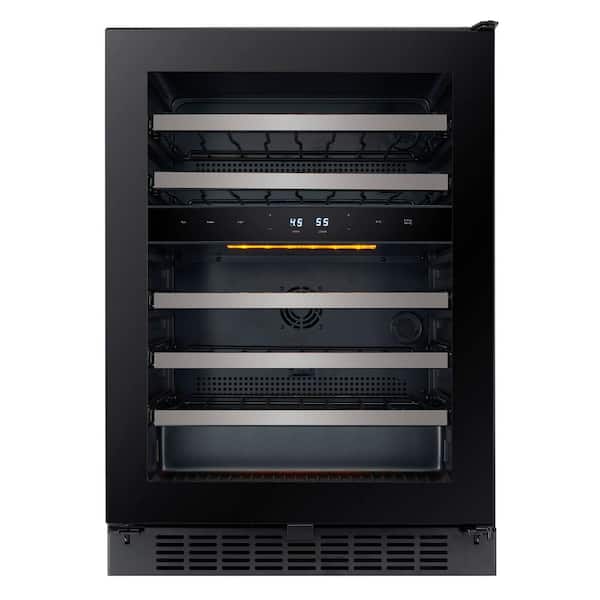 Transcend 24 in. 46-Bottle Single Door Dual Zone Freestanding or Built-In Wine Cooler in Custom Colored Panel Ready