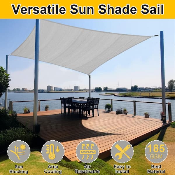 20 ft. x 26 ft. Rectangle Sun Shade Sail - UV Block Canopy for Patio, Garden, Deck, Backyard, and Outdoor Activities