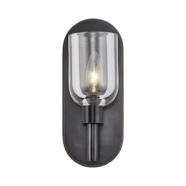 ALORA Lucian 9-in 1 Light 60-Watt Clear Crystal/Urban Bronze Vanity Light