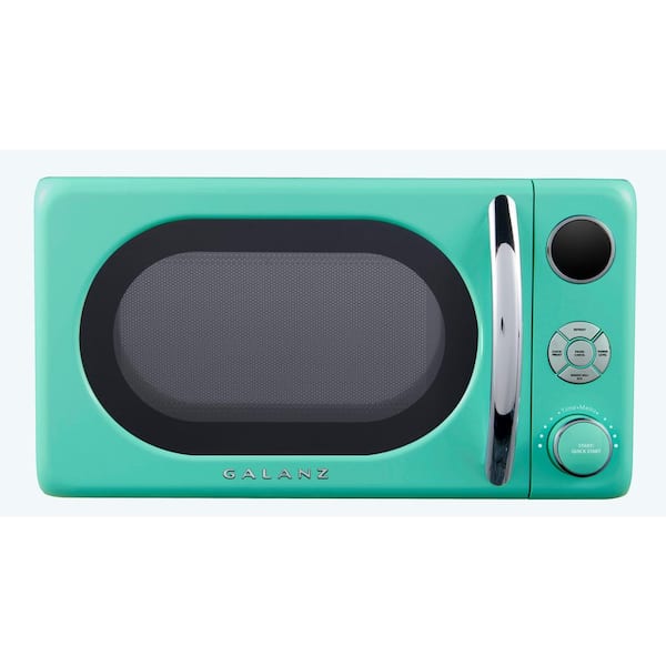 Galanz 0.7 cu. ft. 700Watt Countertop Microwave in Surf Green, Retro GLCMKA07GNR07