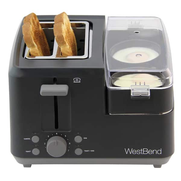 West Bend Breakfast Station 2-Slice Black Wide Slot Toaster with Removable  Crumb Tray 78500 - The Home Depot