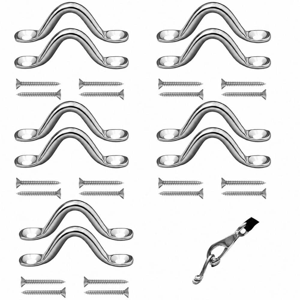 10-Piece Stainless Steel Pad Eye Straps for Boat Marine Tie Down with Screws Strong Load-Bearing Capacity price history on PriceWatchPro