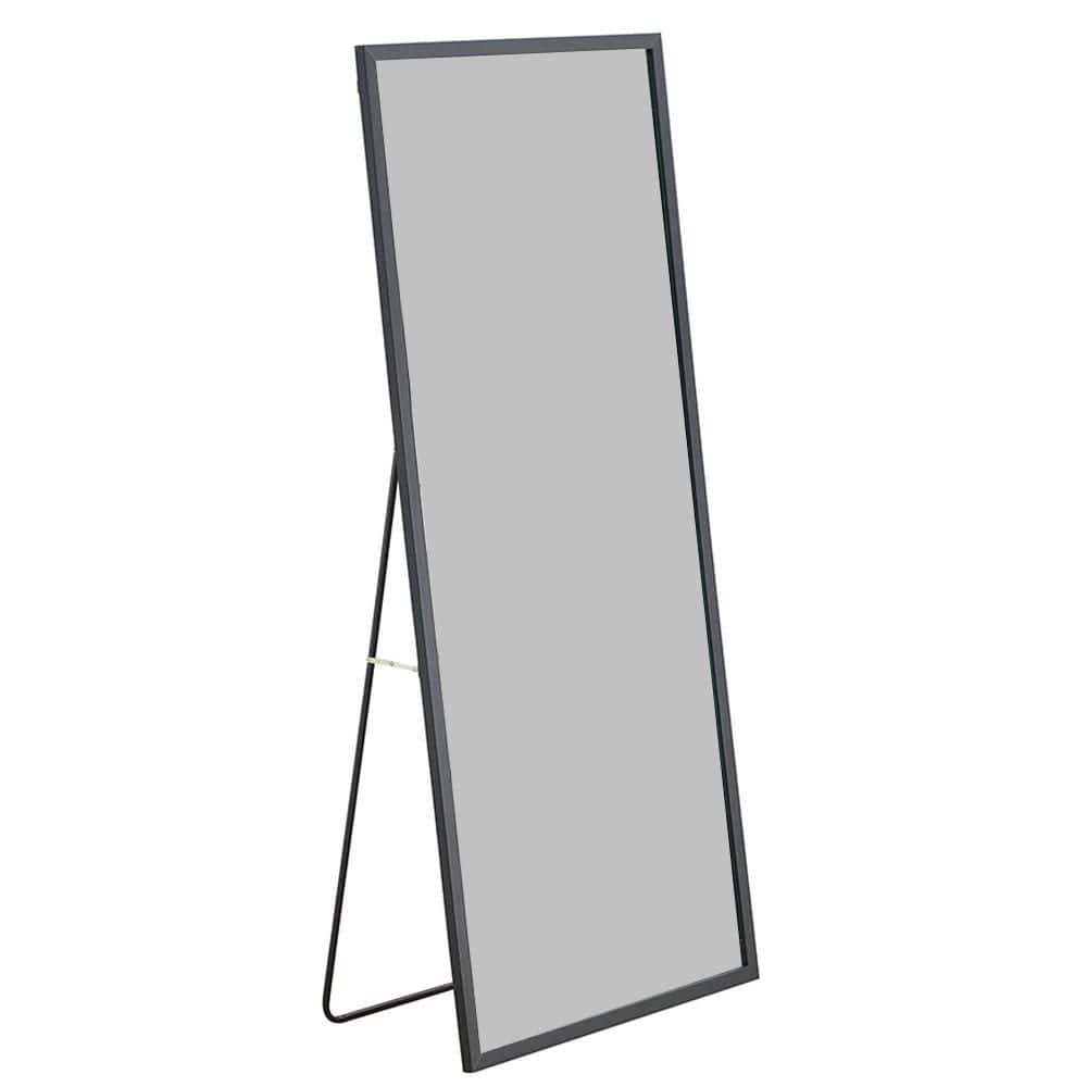 Black 31.5 in. W x 71 in. H Modern Rectangle Glass Framed Mirror Wall Mirro