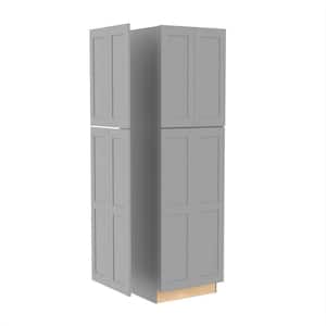 Newport 23.8 in. W x 0.75 in. D x 84 in. H Assembled Plywood Wall Kitchen Cabinet End Panel in Pearl Gray Painted