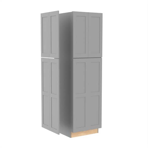 Home Decorators Collection Newport 23.8 in. W x 0.75 in. D x 90 in. H Assembled Plywood Wall Kitchen Cabinet End Panel in Pearl Gray Painted
