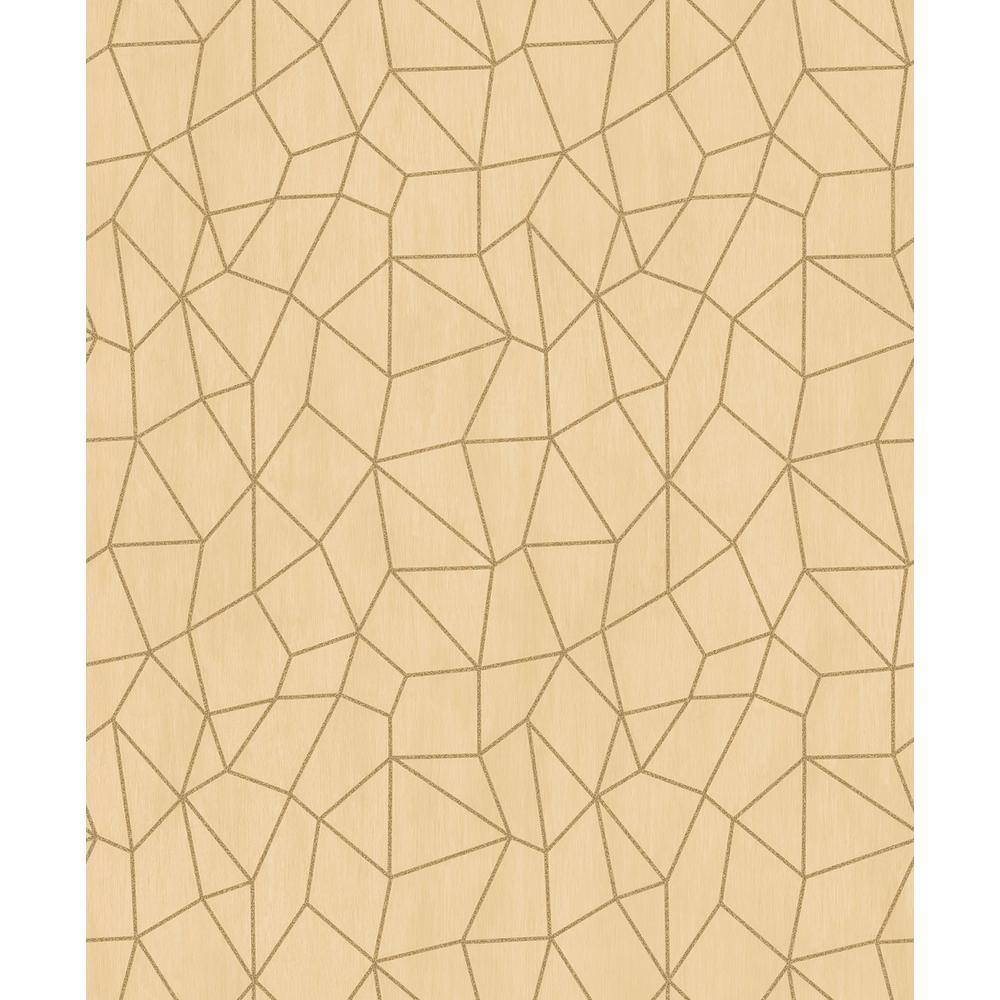 Special FX Glitter Web Wallpaper in Gold and Yellow