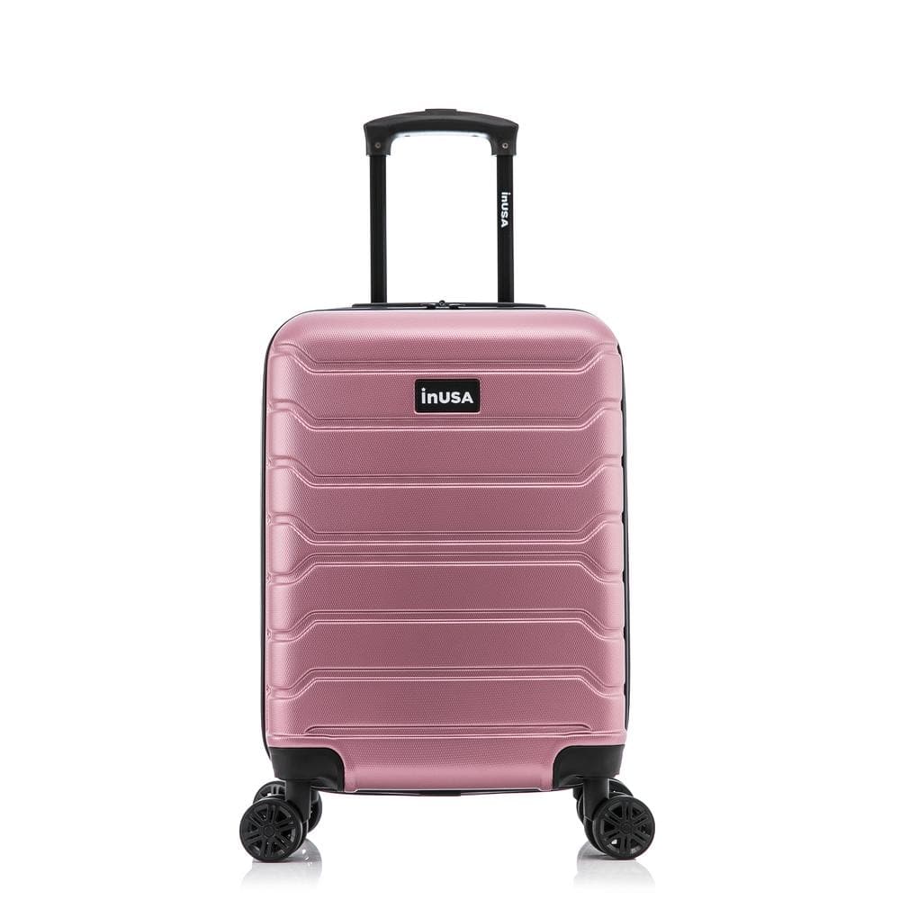 InUSA Trend Lightweight Hardside Carry On Spinner Suitcase - Rose Gold