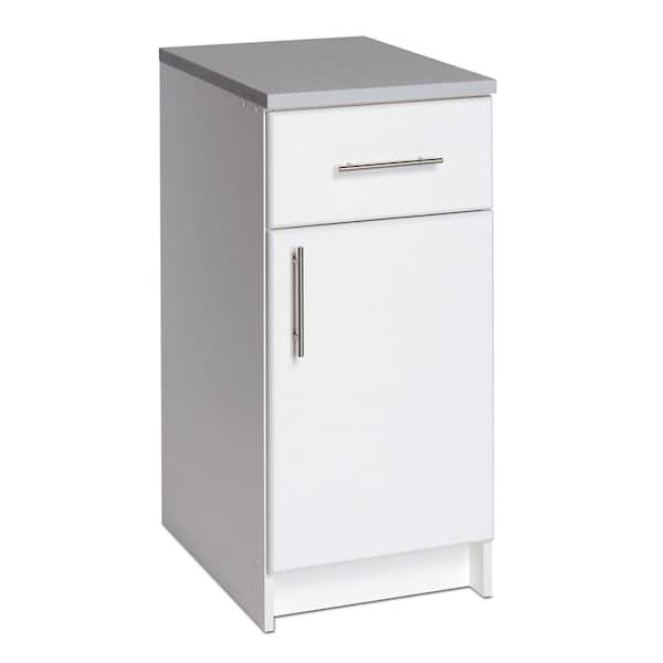 Wood Freestanding Garage Cabinet in White Laminate (16 in. W x 36 in. H x 24 in. D)