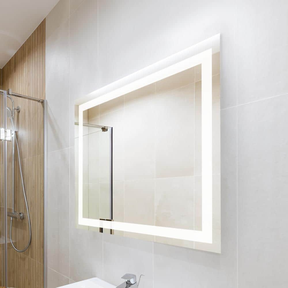 Remy 34.6" x 40.2" Anti-Fog Aluminum LED Bathroom Vanity Mirror with Smart Touch