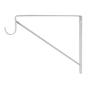 White Heavy-Duty Shelf Bracket and Rod Support