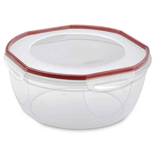 Nutrichef Glass Mixing Bowl 4 Sets Stackable Superior Premium Meal-Prep Container w/ Locking Lid