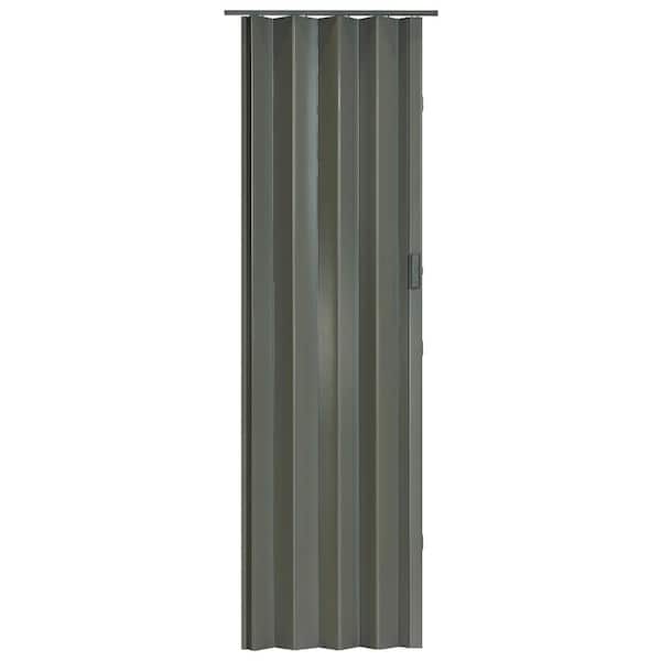 Spectrum Elite 36 in. W. x 96 in. City Grey Vinyl Accordion Door with Hardware included