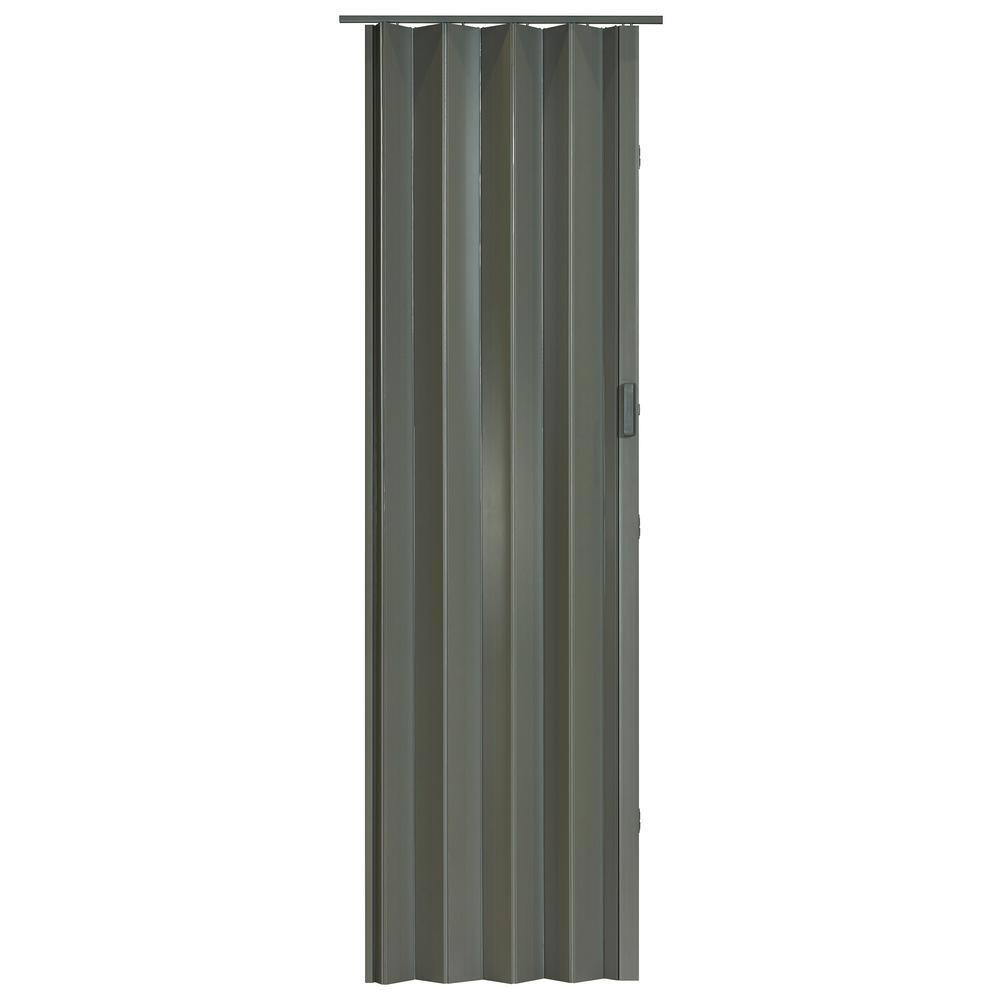 Spectrum Elite 36 in. W. x 96 in. City Grey Vinyl Accordion Door with