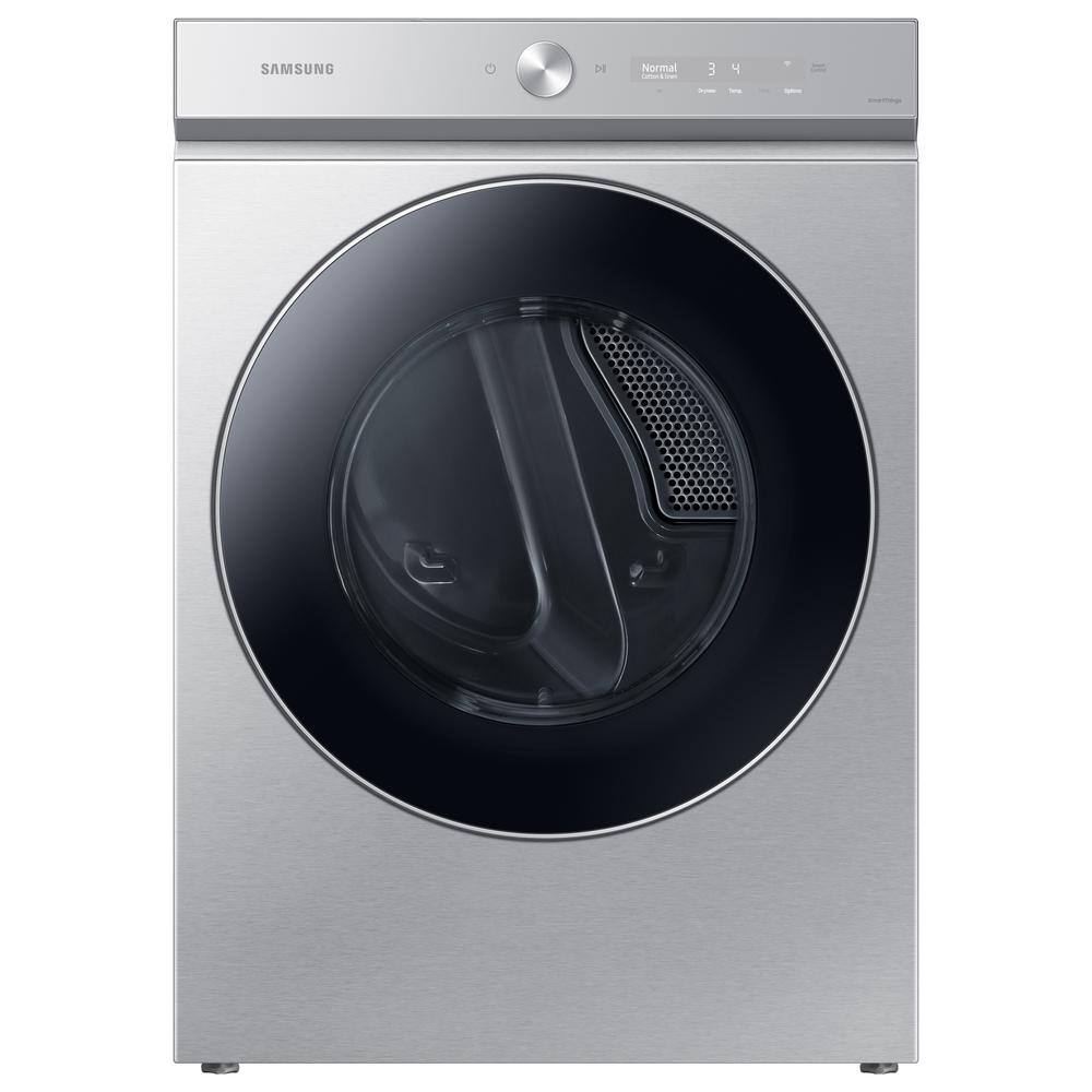 Silver Steel 7.6 cu. ft. Smart Electric Dryer with AI Optimal Dry