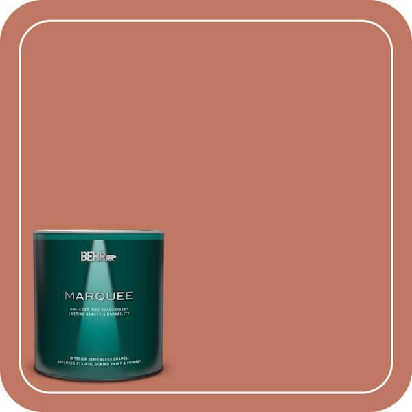 BEHR MARQUEE 1 qt. #210D-6 Caribbean Coral Semi-Gloss Enamel Interior Paint & Primer