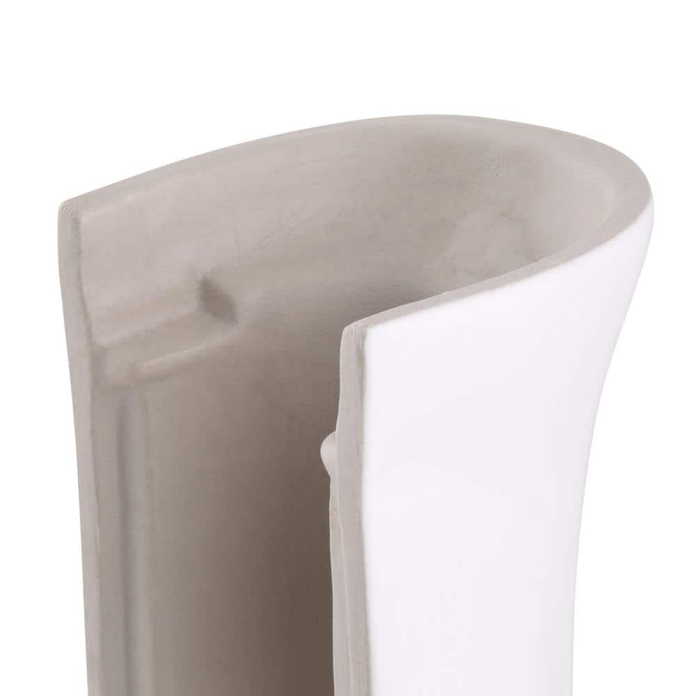 White Gloss Oblong Pedestal Sink Base