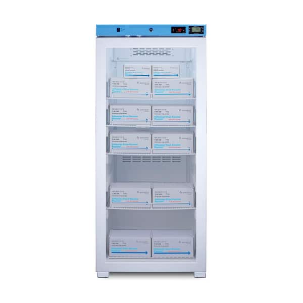 EQTEMP 9.88 cu. ft. Vaccine Refrigerator with Glass Door in White