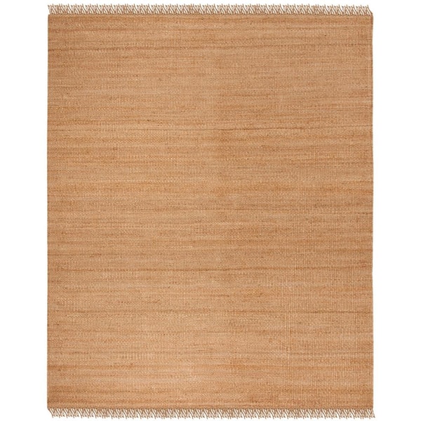 Natural Fiber 10 ft. x 14 ft. Natural Solid Color Area Rug