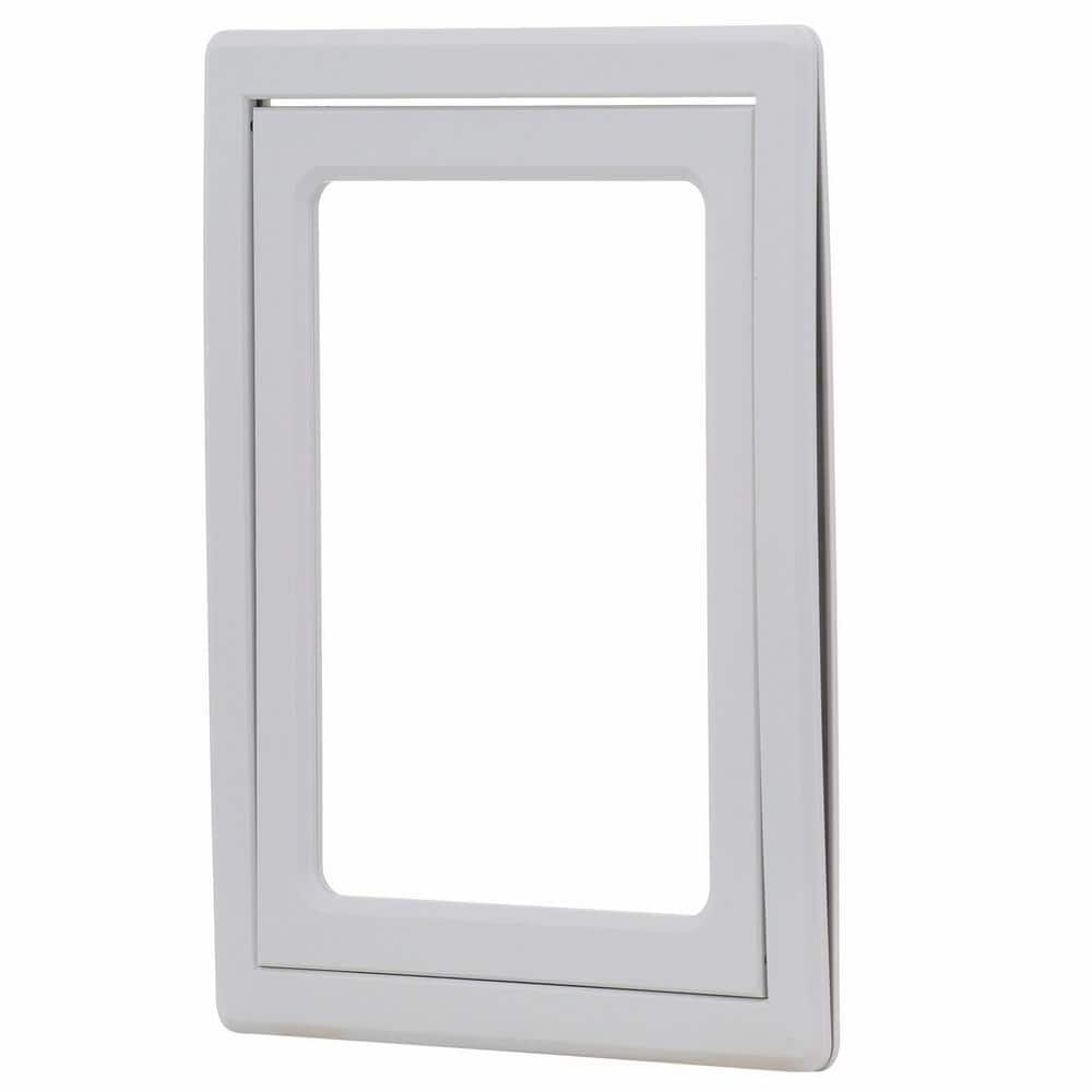 Medium Gray ABS Plastic Pet Screen Door with Lock