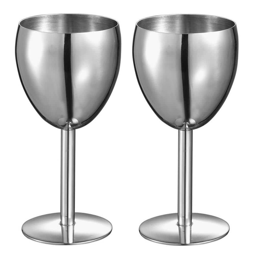 Wine Glass Set, Stainless Steel Long Stem Wine Glasses for White Red Wine  Cocktail, Set of 2 Dishwas…See more Wine Glass Set, Stainless Steel Long