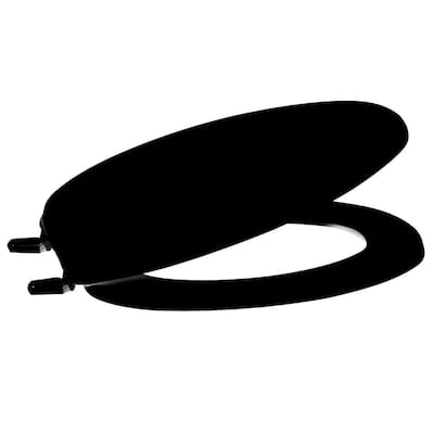 Elongated Closed Front Toilet Seat in Black