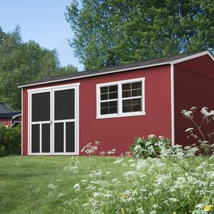 Professionally Installed Astoria 12 ft. x 20 ft. Multi-Purpose Backyard Wood Storage Shed- Black Shingle (240 sq. ft.)