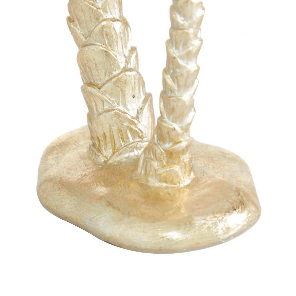 Gold Resin Palm Tree Novelty Sculpture, 7" x 16"