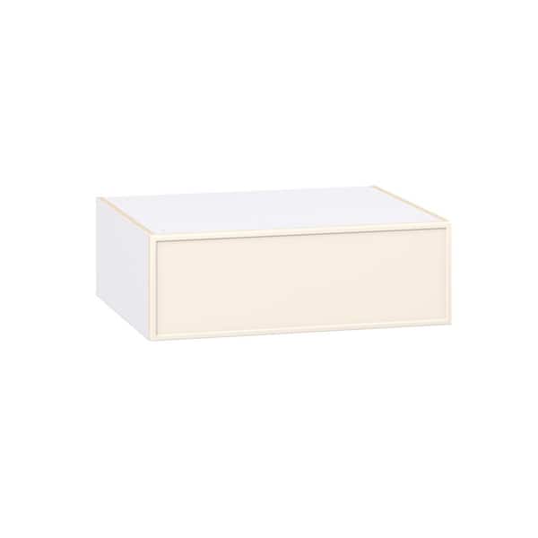 Fairview 30 in.Wx24 in.D x 10 in. H Assembled Slim Shaker Wall Bridge Kitchen Cabinet in Washed Linen with Lift Up Door