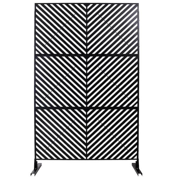 Unbranded 76 in. x 48 in. Black Metal Work