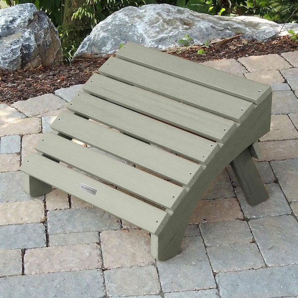 Adirondack Eucalyptus Recycled Plastic Outdoor Folding Ottoman