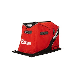Eskape 2000 Sled Ice Fishing Shelter, Insulated, Red/Black, Two Person, 44100