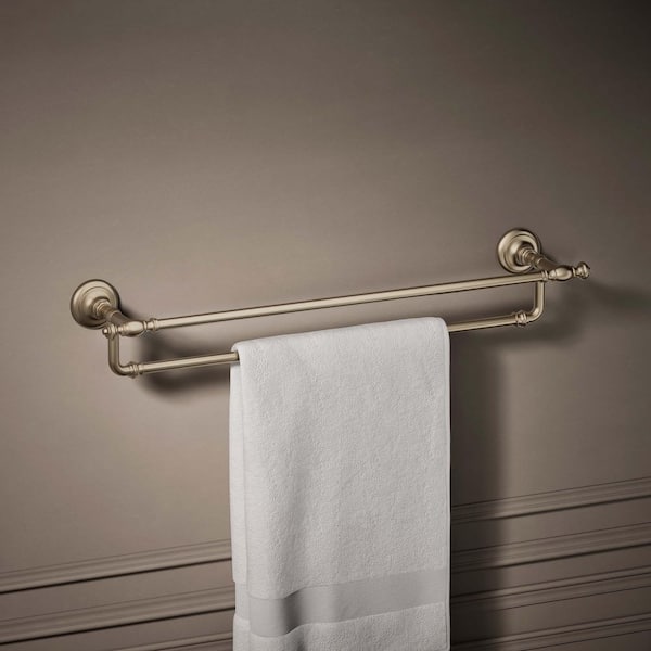 Artifacts 24 in. Double Towel Bar in Vibrant Brushed Bronze
