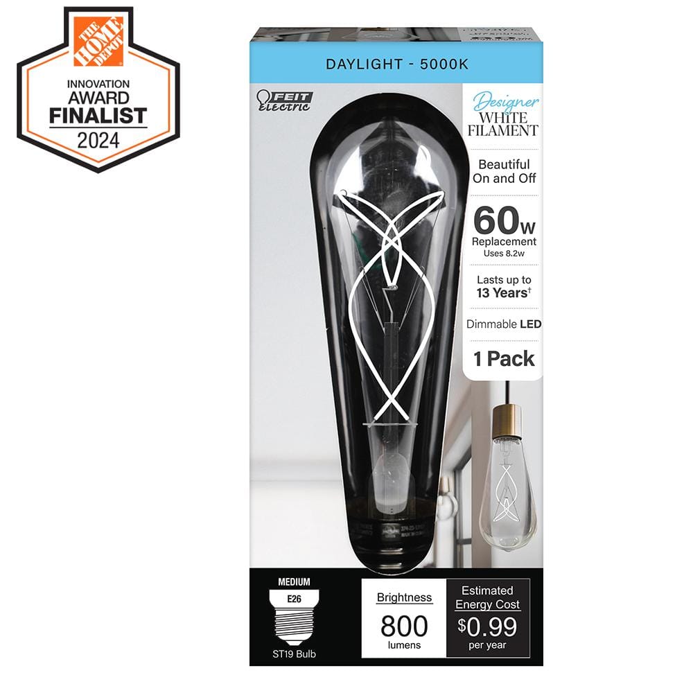 Feit Electric 60-Watt Equivalent ST19 Dimmable Knot Thin