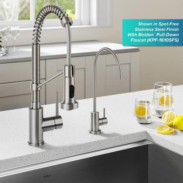 KRAUS Purita 2-Stage Under-Sink Filtration System with Single Handle Filter  Faucet in Brushed Brass/Matte Black FS-1000-FF-100BBMB - The Home Depot