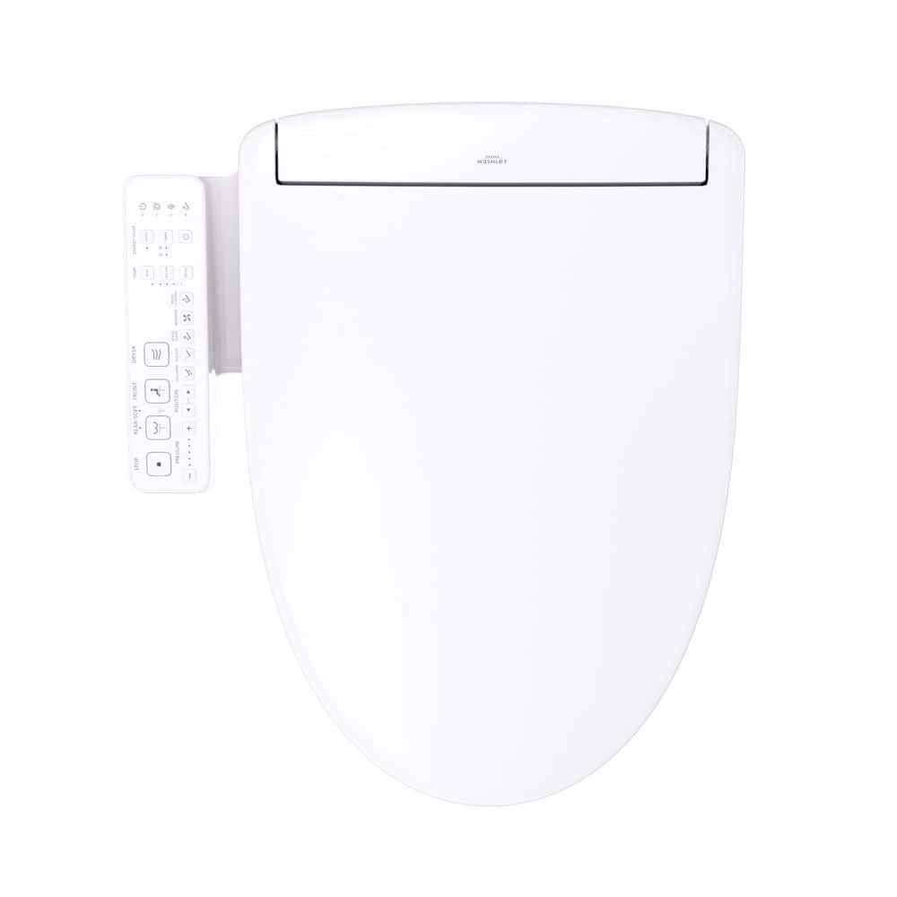 S2 Washlet Electric Heated Bidet Seat for Elongated Toilet in Cotton White
