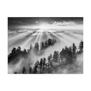 Monte Nagler 'Smoky Mountain Sunrise Tennessee Black and White' Canvas Unframed Photography Wall Art 24 in. W. x 32 in