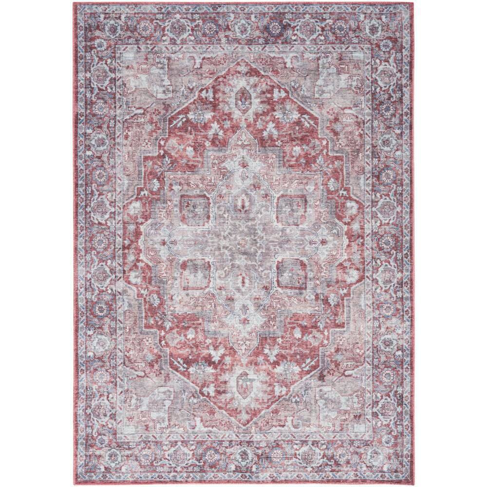 Machine Washable Series 1 Ivory Brick 6 ft. x 9 ft. Distressed ...